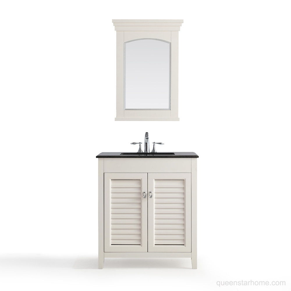 QS-AD03 30” White bathroom vanity cabinet